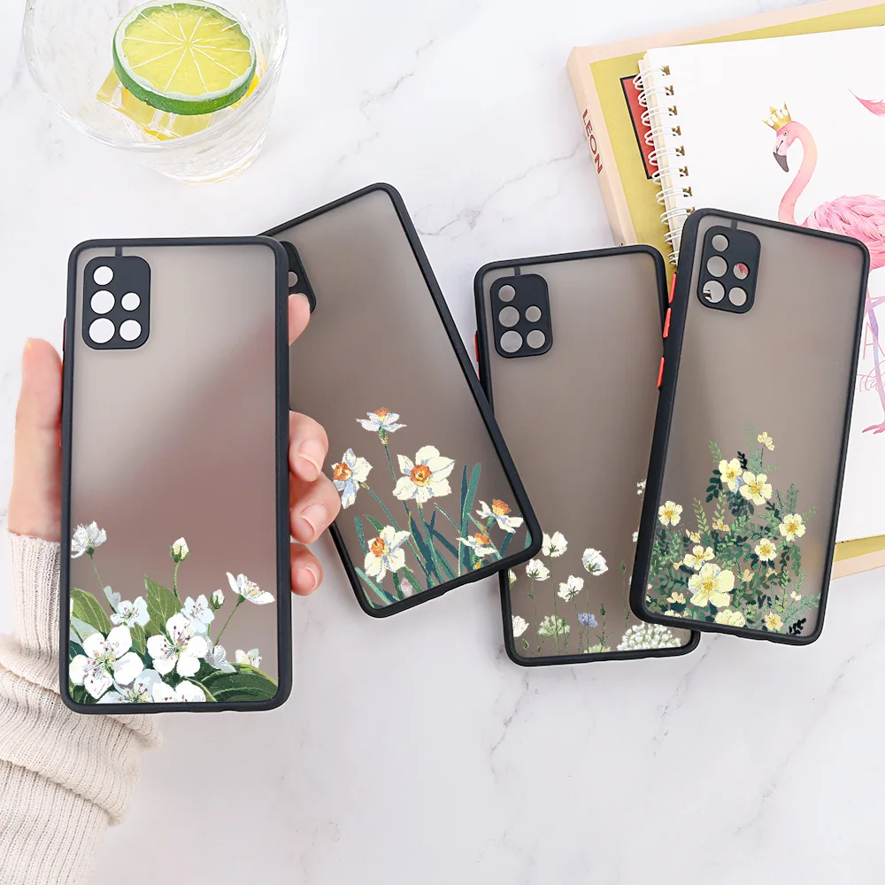 

Flowers Funda For Samsung A32 A52S 5G A52 A51 A53 A12 A21S Case Galaxy A73 A72 A71 A70 A50 A42 A33 A23 A22 A13 A10S A03S A04S