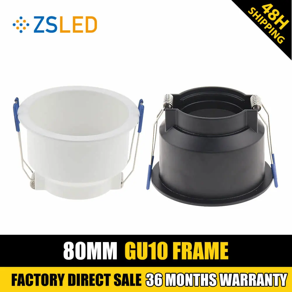 

Круглый Встраиваемый светодиодный потолочный светильник, хромированная рама MR16 GU10, держатель лампы для корпуса