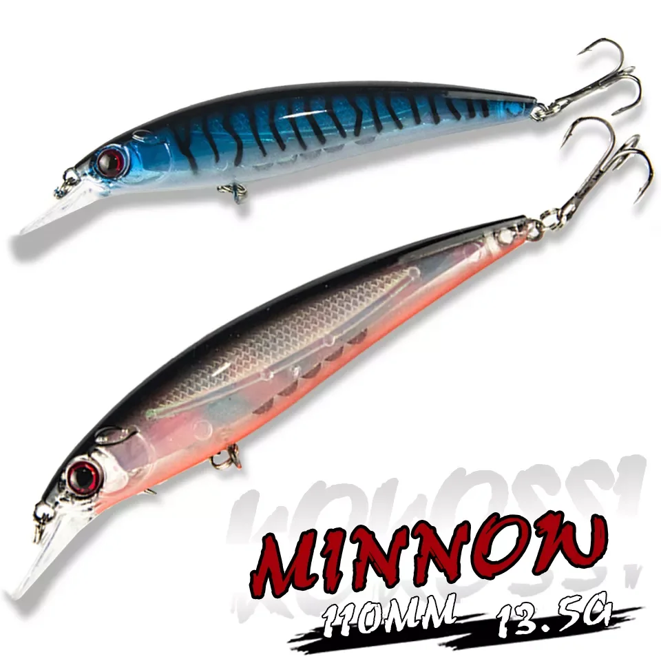 

Fishing Lure Minnow Lures Hard Bait Pesca 11CM/13.5G Fishing Tackle isca artificial Quality Hook Swimbait