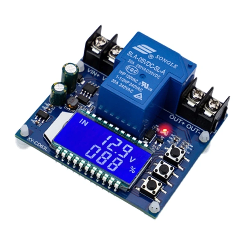 

Protections Board DC6-60V 30A-Battery Charging Control Module with Digital Display for Home Solar Energy