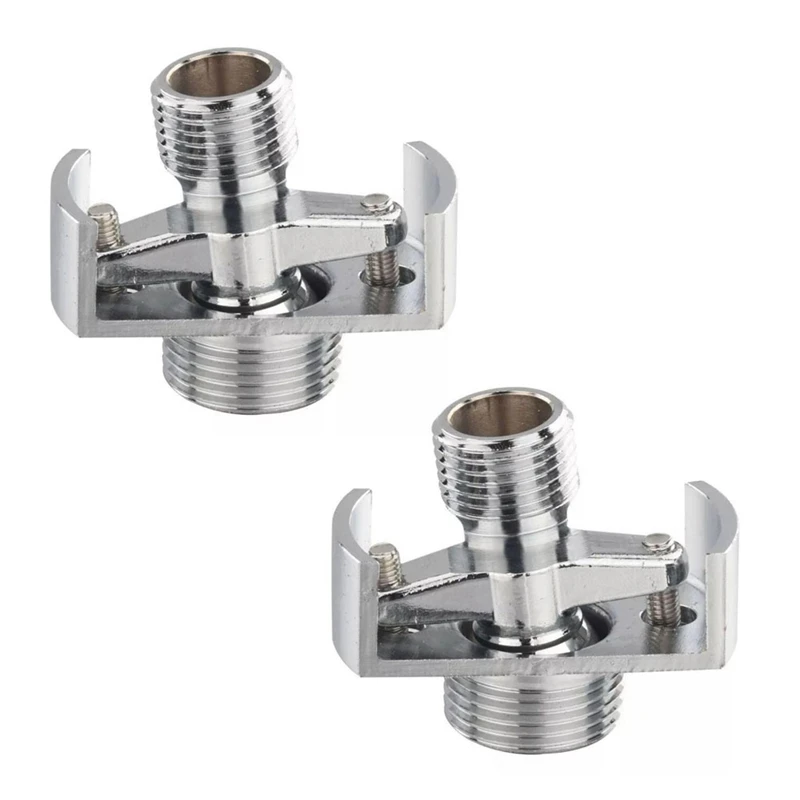 

2X Adjusting The Angle Of Intake Pipe Copper Shower Head Angled Curved Foot Eccentric Screw Corner Faucet Accessor A