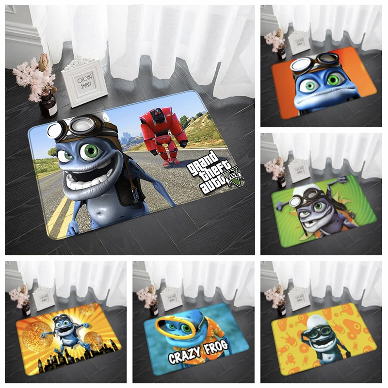 

Children Room Mat Crazy Frog Livingroom Carpet Mats Bathroom Rug Non-slip Kitchen Entrance Doormat Foot Carpets Hallway Floormat