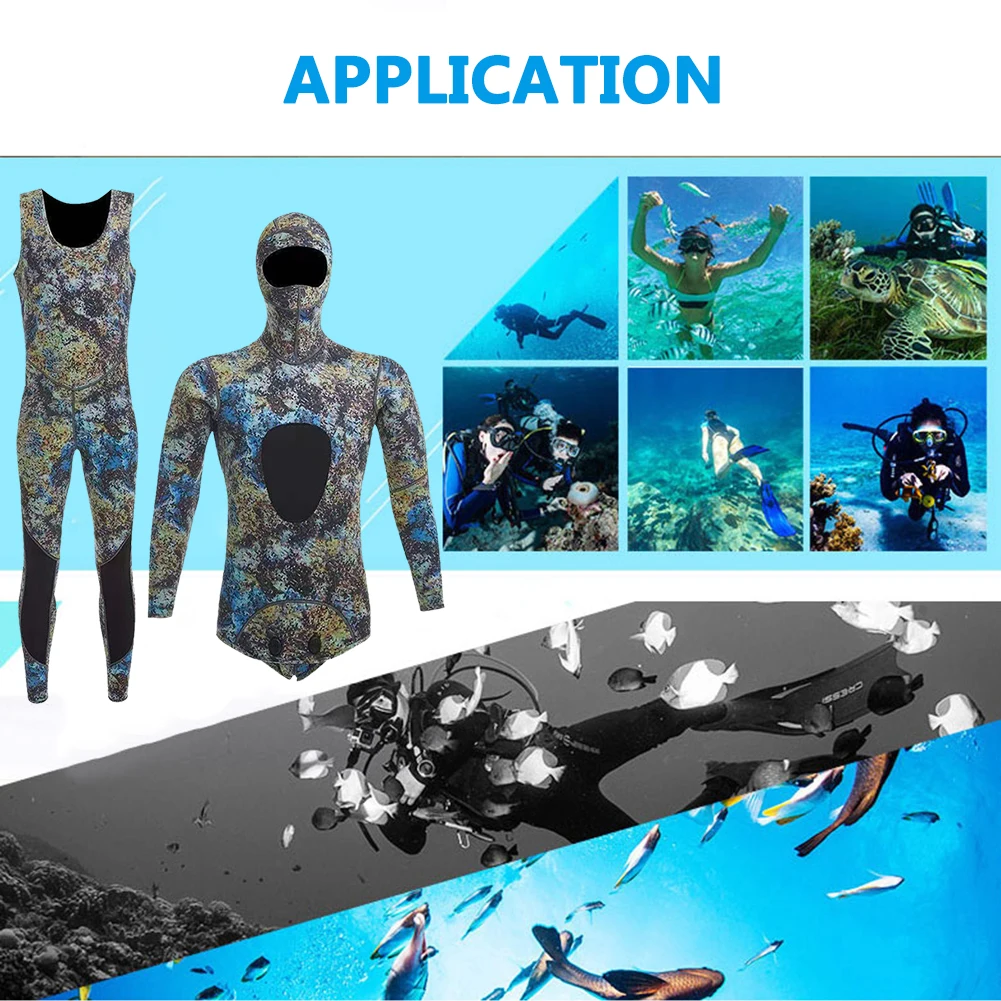 

2pcs Split Swim Wetsuit 1.5mm/3mm Neoprene Long Sleeves Sunscreen Warm Scuba Snorkel Swimwear Surfing Diving Suit for Men