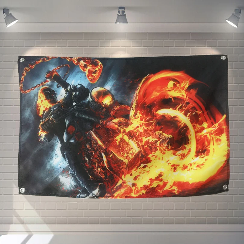 

"Ghost Rider" classic movie Banners Wall Flags Tapestry Cloth Art Bar Cafe Hotel Theme Background Decoration