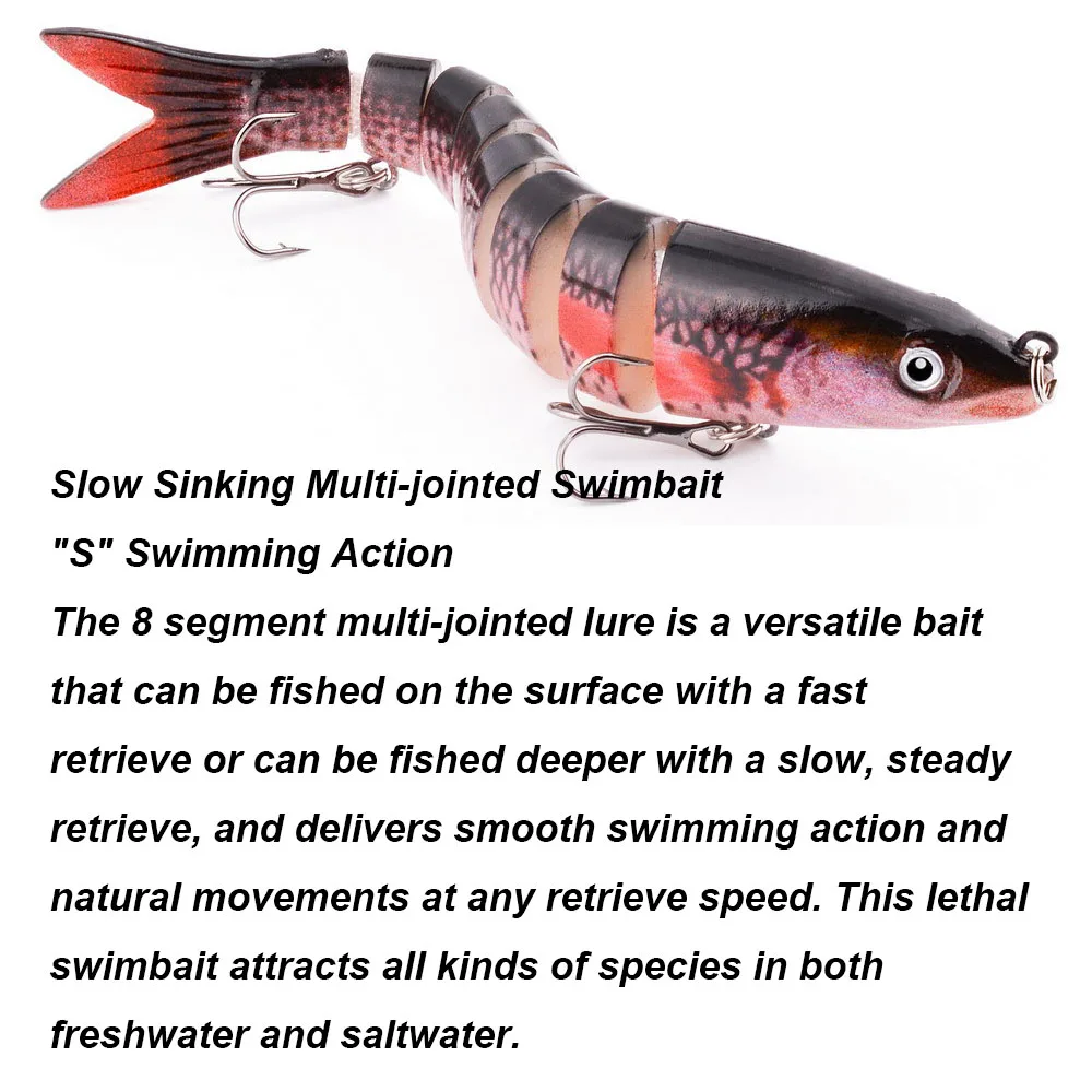 Фото Swimmax Easy Catch Fishing Lures с крючками BKK, с поклевкой, вибрацией, щелчками и шумом для усиленной поклевки, прочные Swimbaits из динамидного волокна для ловли окуня, форели, окуня, окуня, окуня. №5