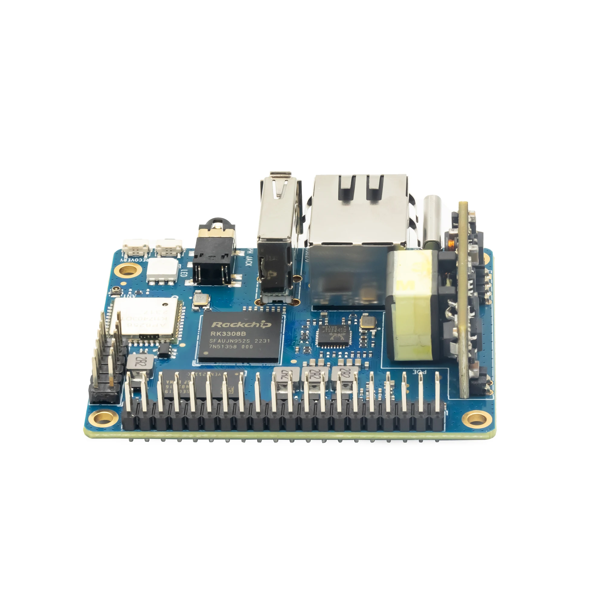 Banana Pi BPI-P2 PRO Rockchip RK3308 64 бит четырехъядерный кронштейн Cortex-A35 с модулем POE 512M DDR3 8G eMMC