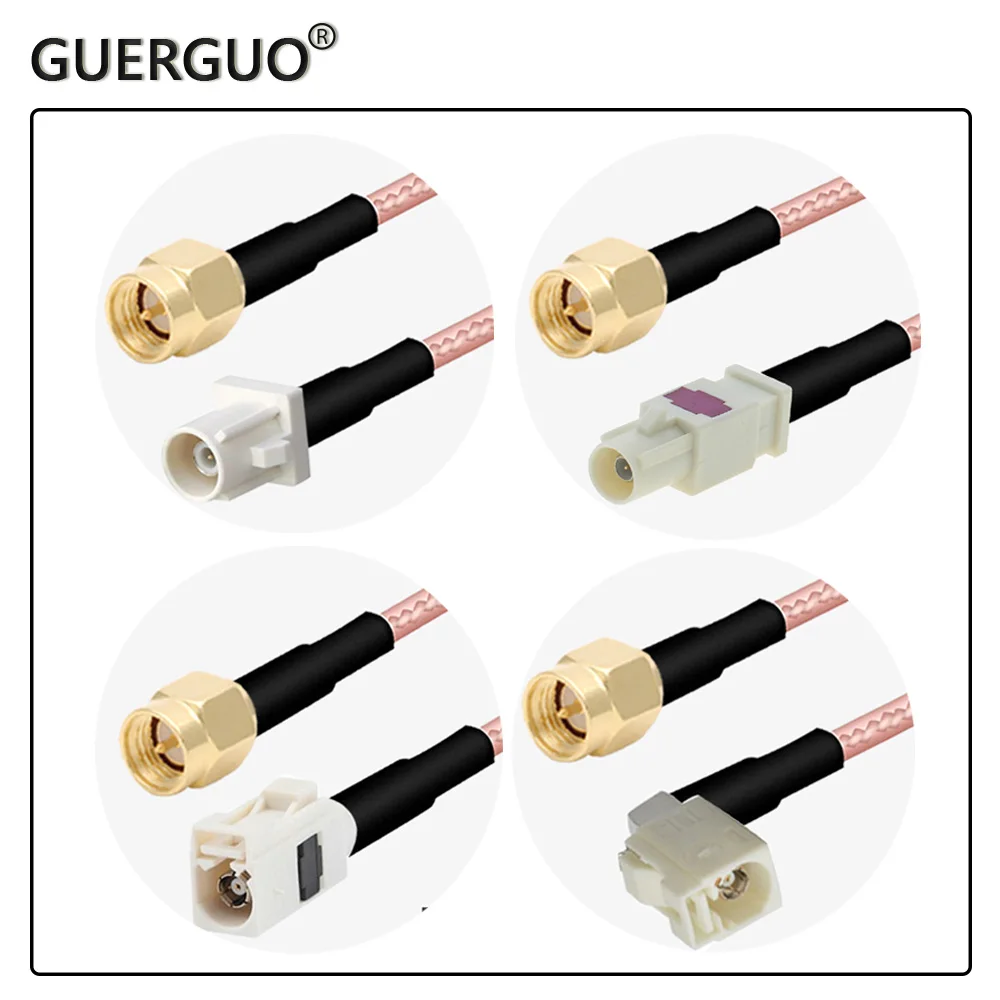 

Кабель-удлинитель Fakra B с длинным штекером на SMA для GPS-антенны, 1 шт.