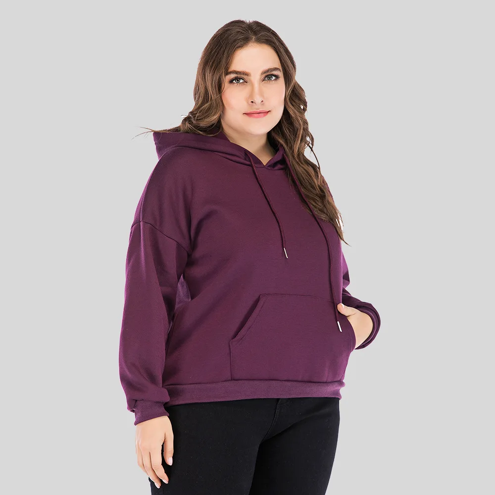

Fashion Women Wear Large Size Girls Loose Hooded Hoodies Streetwear Sweatshirt Ladies Green Purple Hoodie Outerwear Female