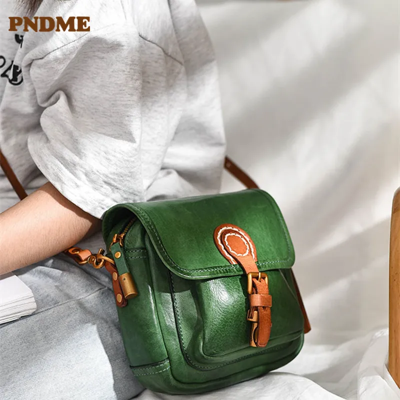 Fashion luxury high-quality natural real cowhide ladies green small shoulder bag daily party genuine leather women crossbody bag