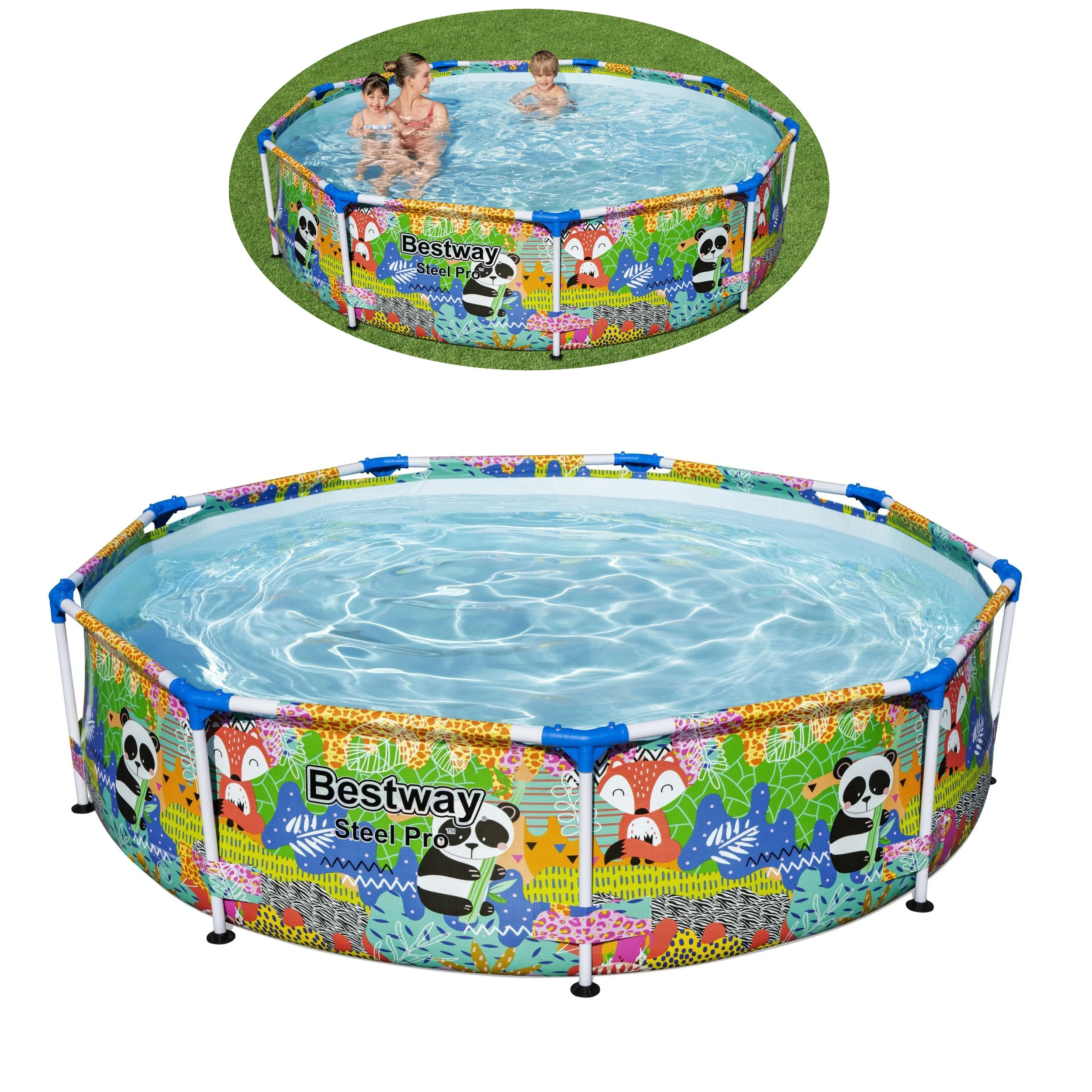 

5612F Steel Pro Round Panda Pools Above Ground Steel Swim Pools