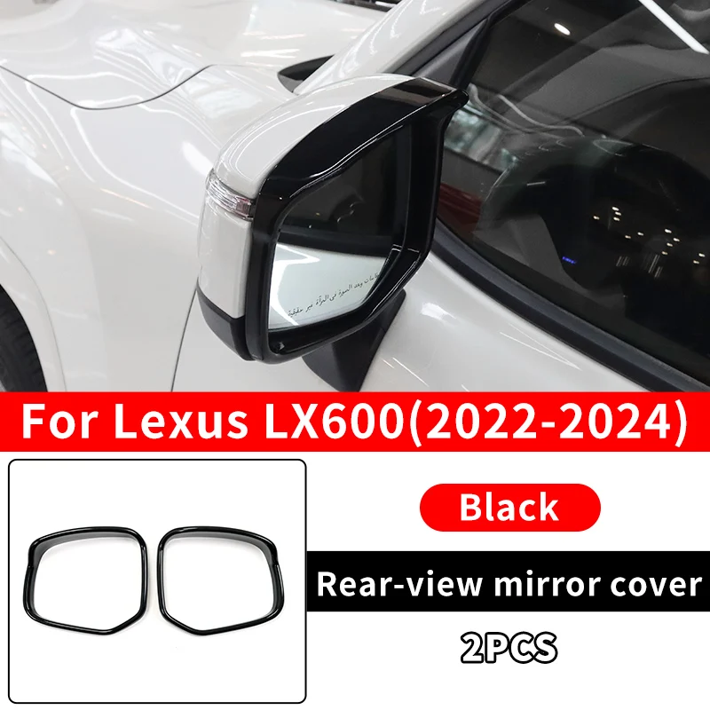 Для 2021 2022 2023 2024 Лексус LX600 LX500d Зеркало заднего вида Непромокаемая крышка Дождь бровей For Lexus LX 600 Экстерьер Обновление Принадлежности Комплект для кузова Тюнинг Модификация