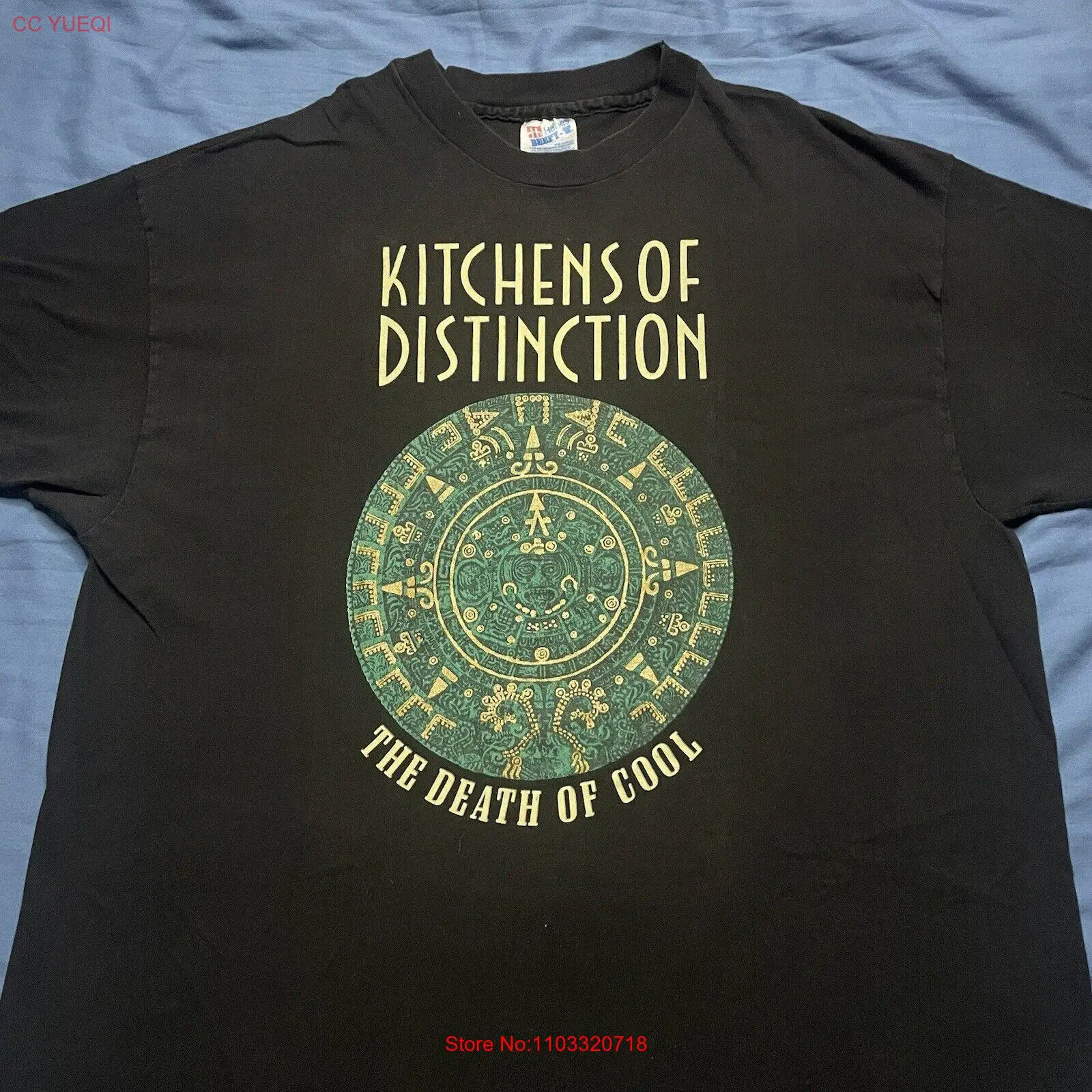 Редкая винтажная футболка XL KITCHENS OF DISTINCTION 1992 года Shoegaze THE DEATH COOL