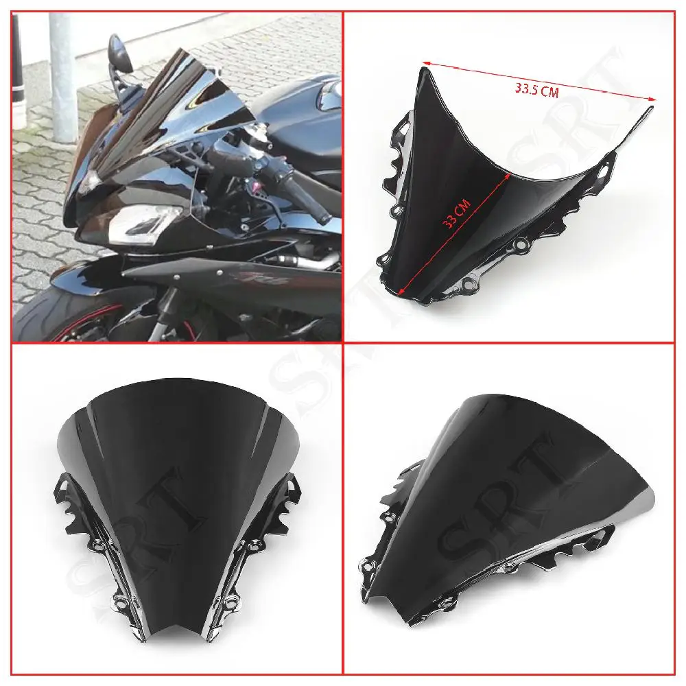 

For Yamaha YZF R6 YZF-R6 Motorcycle Accessories Windshield Front Fairing Windscreen deflector YZFR6 2006 2007
