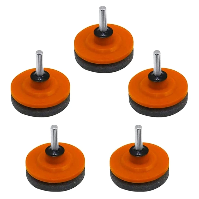 

HOT-5Pack Lawnmower Blade Sharpeners,Lawn Mower Sharpener Grinder Wheel Stone Tool For Any Power Drill Hand Drill