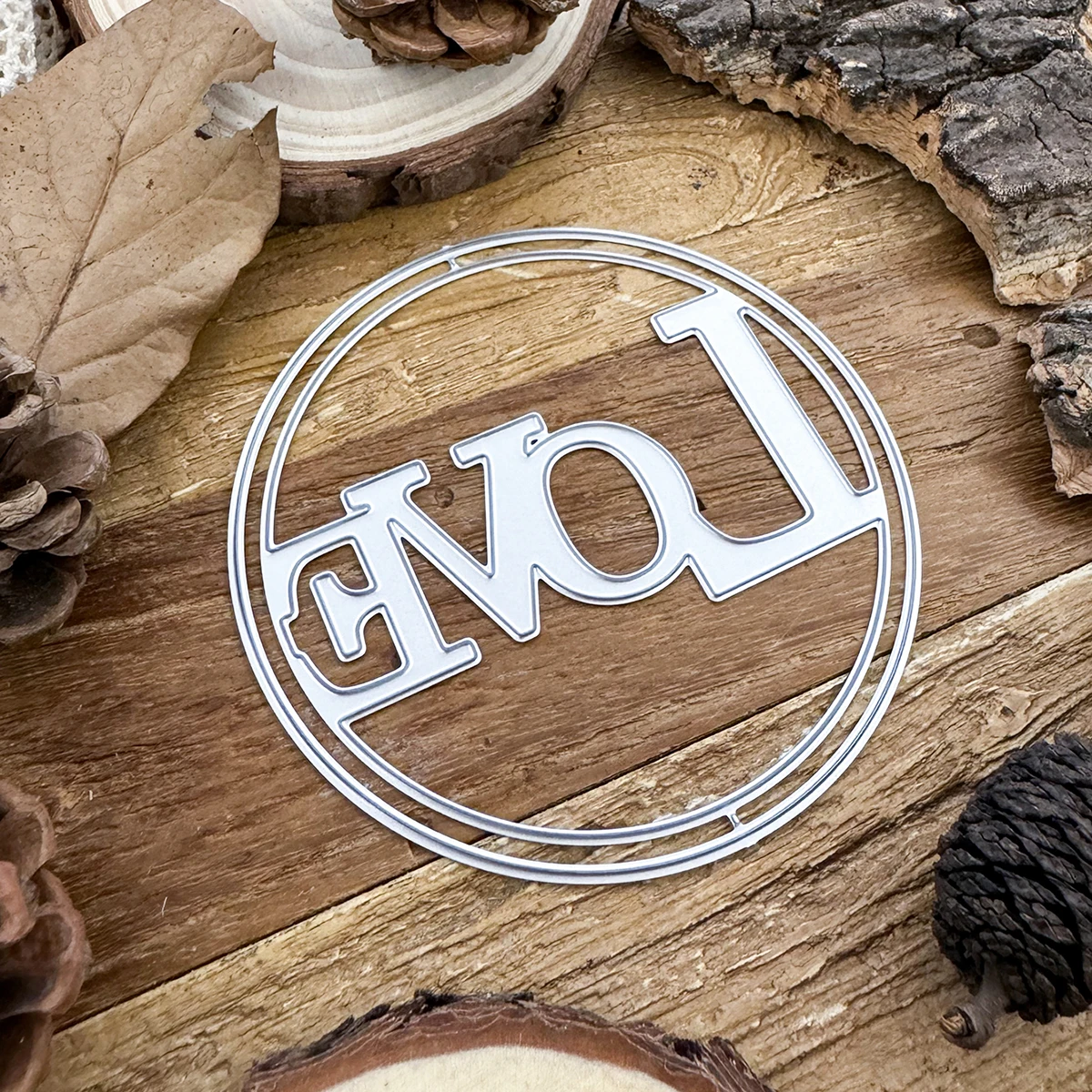 Оригинальные круглые слова любовь рамка металлические штампы трафареты для