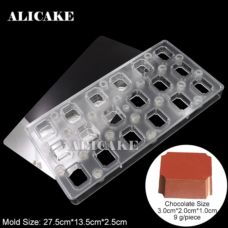 

3D Magnet Polycarbonate Chocolate Molds Tablet Fondant Forms Professional Tray Mold Cake Baking Pastry Confectionery Tools