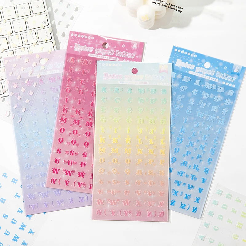 

Yoofun ПВХ водонепроницаемые прочные корейские английские буквы наклейки для альбомов коллаж нежелательный журнал Скрапбукинг Декор Канцтов...