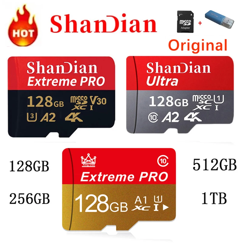 

Class 10 mini memory card 128GB 512GB mine TF card 256GB 256GB 1TB Smart /TF card for Phone/camera Give card readere