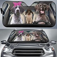 funny german shorthaired pointer family left hand drive car sunshade german shorthaired pointer dogs driving auto sun shade gi