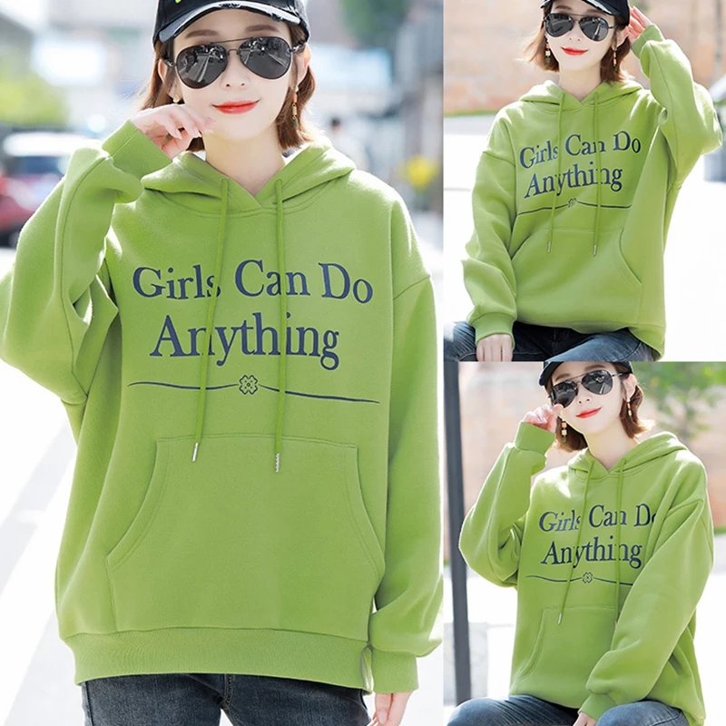 

Women's Hooded Loose Hoodies Streetwear Trendy Leisure Korean Style Harajuku Sweatshirts