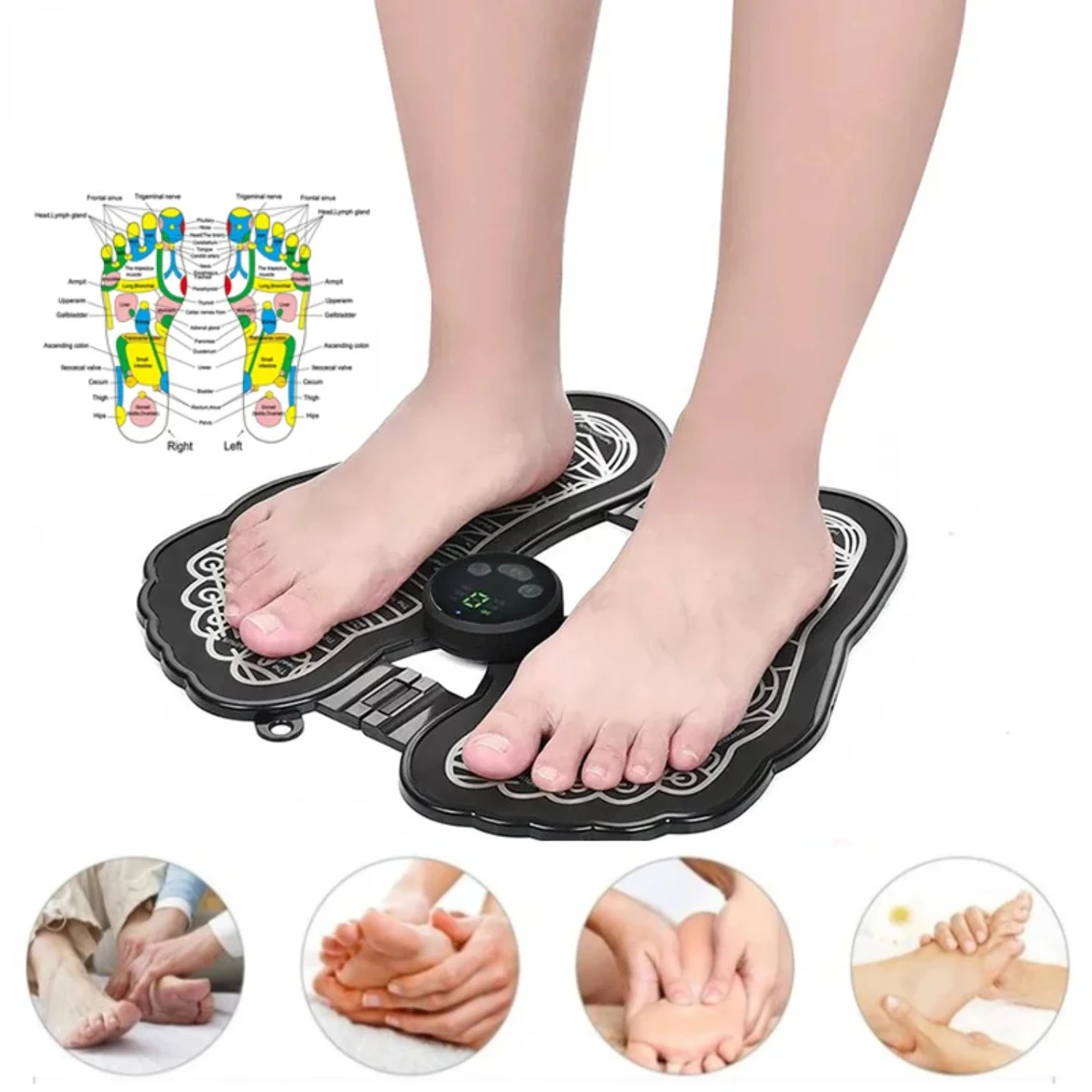 EMS массажный коврик для ног Fisioterapia Electrodos Estimulador Physiotherapy Massageador Healthcare Masajeador Saude