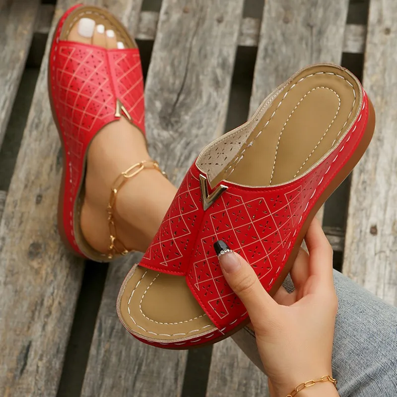 

Fashion Platform Women Slippers New Flats Casual Beach Thick Sandals 2023 Summer Shoes Slingback Ladies Flip-flops Women Slides