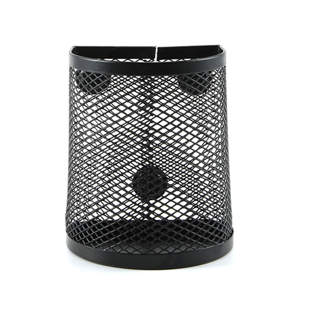

Pencil Holder Storage Basket Office Metal Mesh Locker Accessories Desktop Students Home Household Solid Magnetic Space Saving