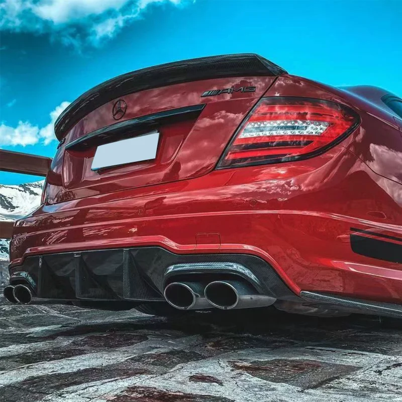 Спойлер для Benz C Class W204 2007-2012014 года Coupe 2-дверный AMG V-стиль из настоящего