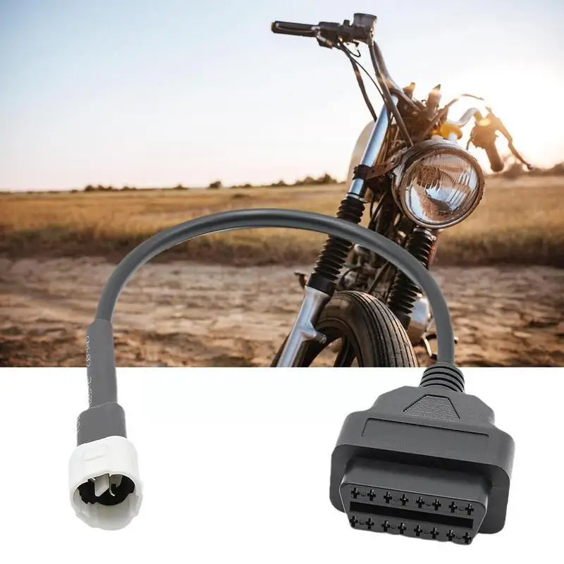 

Чёрный 3 Pin к Obd2 диагностический считыватель кодов адаптер Сканер кабель для мотоцикла Z6n0