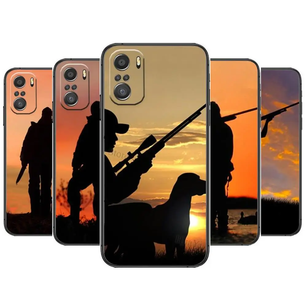 

Bird Duck Hunting Sunset For Xiaomi Redmi Note 10S 10 9T 9S 9 8T 8 7S 7 6 5A 5 Pro Max Soft Black Phone Case