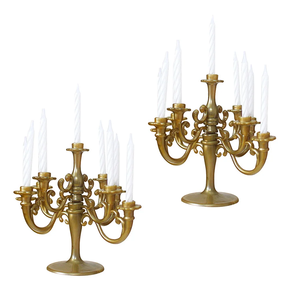 

Cakebirthday Topper Candelabracandlestick Wedding Picksholder Cupcake Insert Decorative Taper Decor Candlesticks Lights