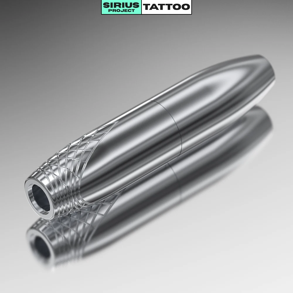 Тату-машинка с мощным крутящим моментом глянцевый серебристый разъем RCA