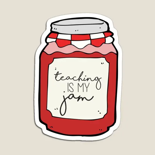 

Teaching Is My Jam Magnet Children Funny Baby Magnetic Home Colorful Decor Stickers Kids Refrigerator for Fridge Organizer Cute