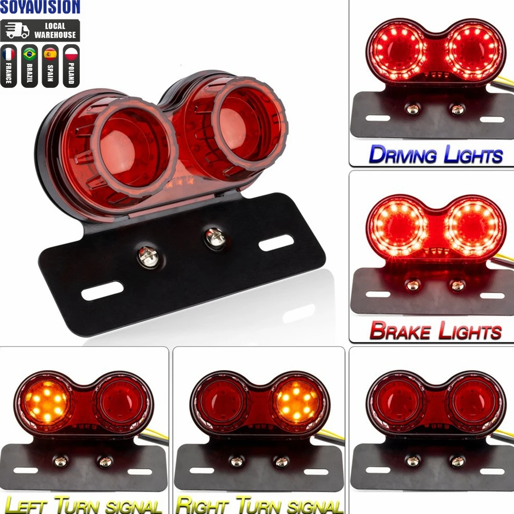 Универсальный Задний Фонарь Для Мотоцикла Держатель Номерного Знака Указатель