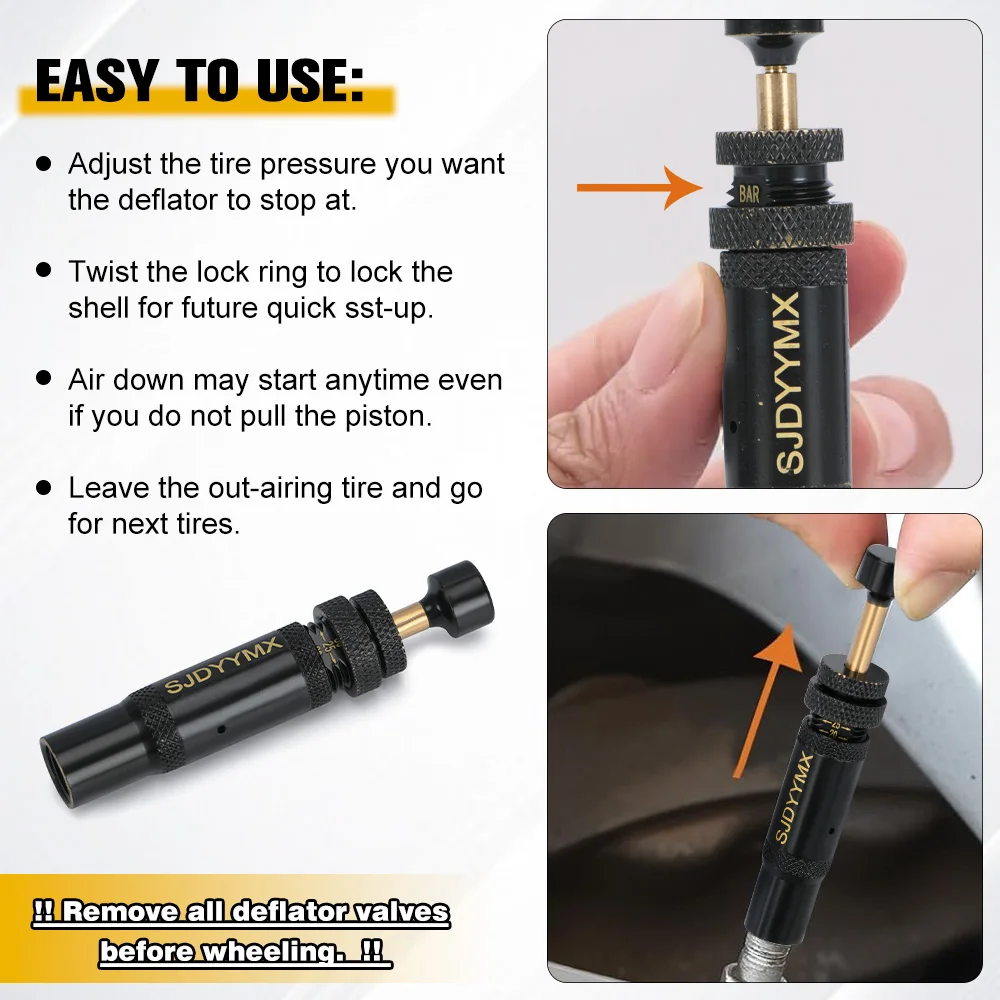 Комплект клапанов для дефлятора шин с автоматической остановкой (10-30 фунтов на