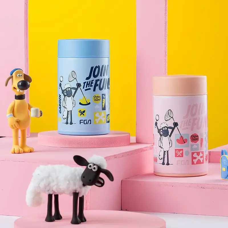 

Портативная трубочка Shaun The Sheep из нержавеющей стали, теплоизоляционная трубочка для офисных работников, студенческих Smolder кастрюль и суповы...