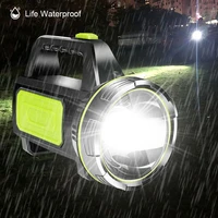 powerful flashlight with usb charging portable torch searchlight camping lantern 18650 battery outdoor lighting emergency lamp