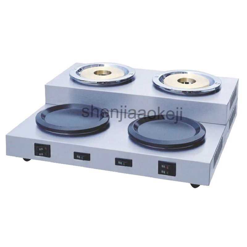 

Stainless Steel Double Pot Coffee Stove Commercial coffee boil water furnace restaurant cafe insulation heating equipment