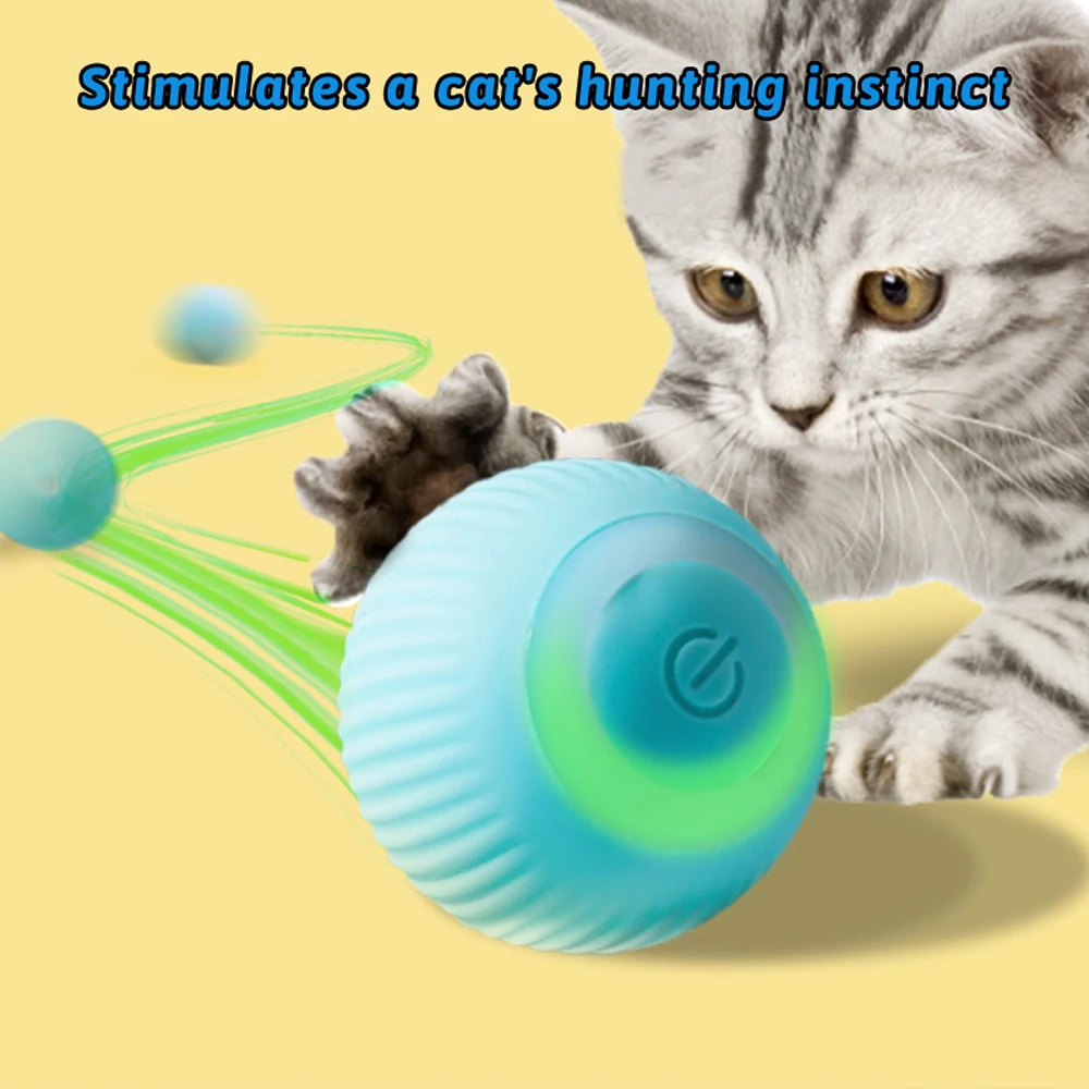 

Умные игрушки для кошек, автоматический вращающийся шар, фотоинтерактивный для кошек, тренировочные самодвижущиеся игрушки для котят, аксе...