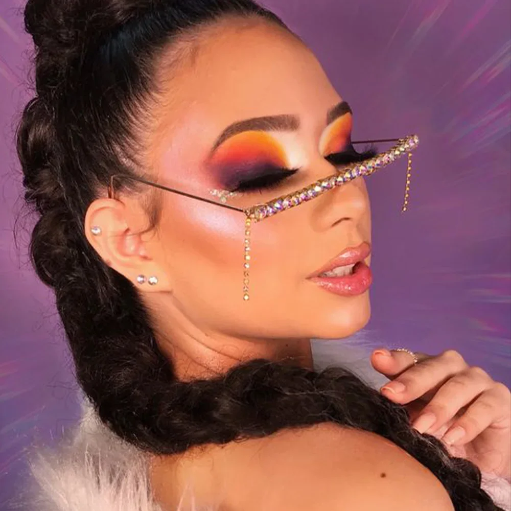 Женские Очки Stonefans В Стандартной Оправе С Кристаллами Роскошные