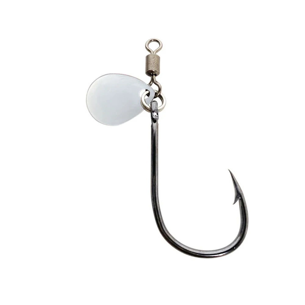 

Fishing Hook Rotating Sequins Iron Plate Sea Fishhook Bait Gear Carp Bass Fish Tackle Tool Accessories 16 18 20 22#