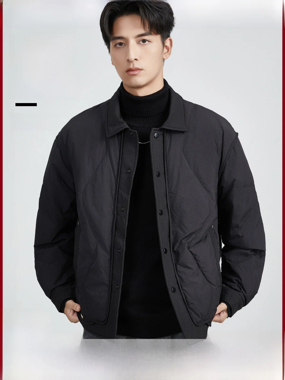 Легкий пуховик мужской зимний 2024 новая куртка для подростков утолщенная