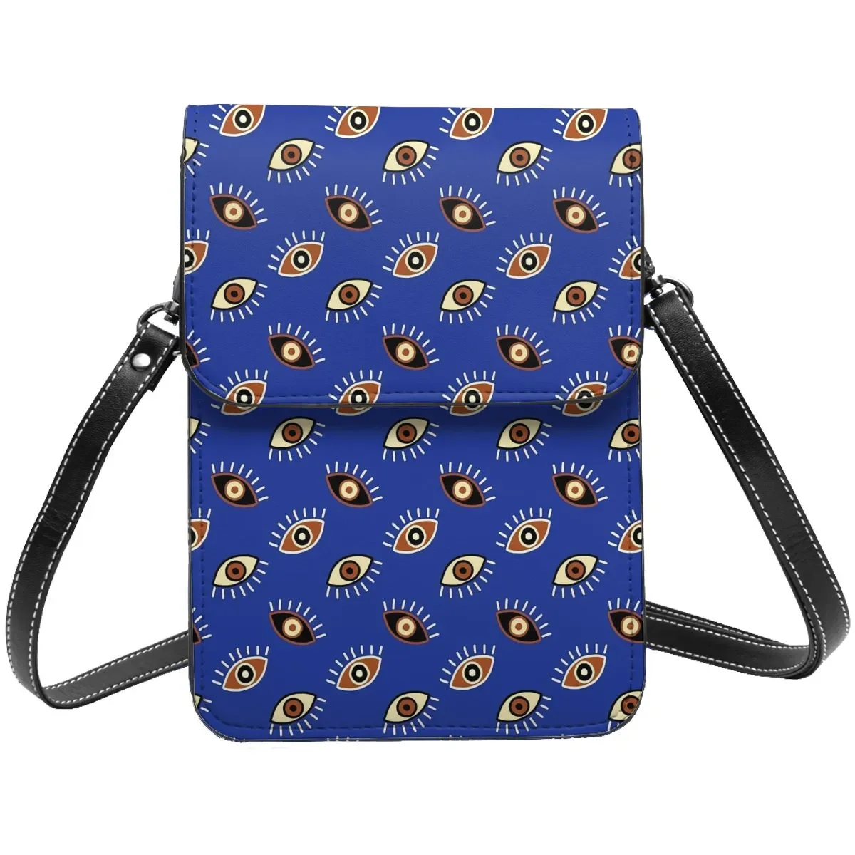 

Evil Eye Shoulder Bag Vintage Print Business Leather Mobile Phone Bag Student Gifts Stylish Bags