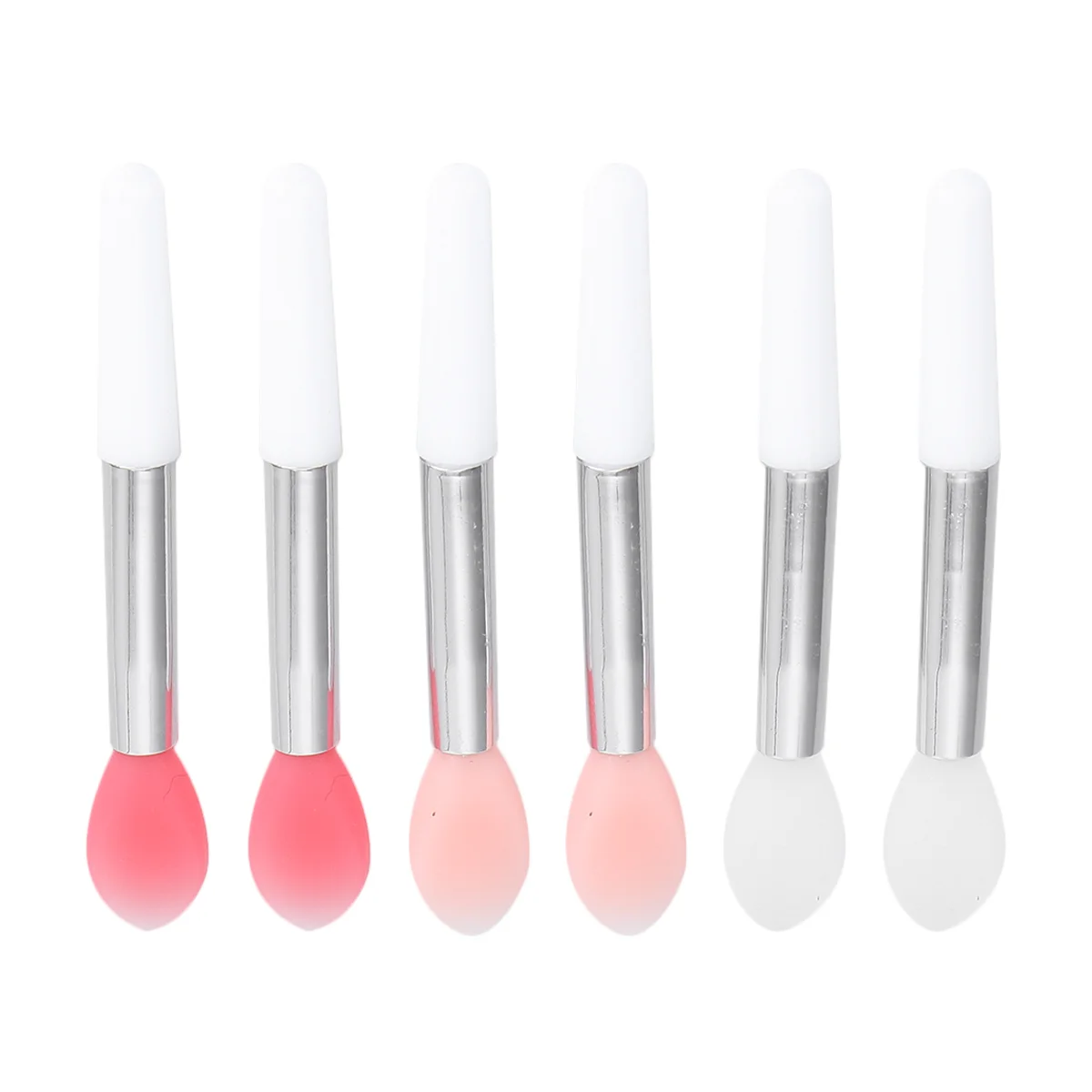 

6pcs Silicone Lip Brushes Lipstick Applicator Brushes Wand Tool for Smoother Fuller Lip Appearance 48mm
