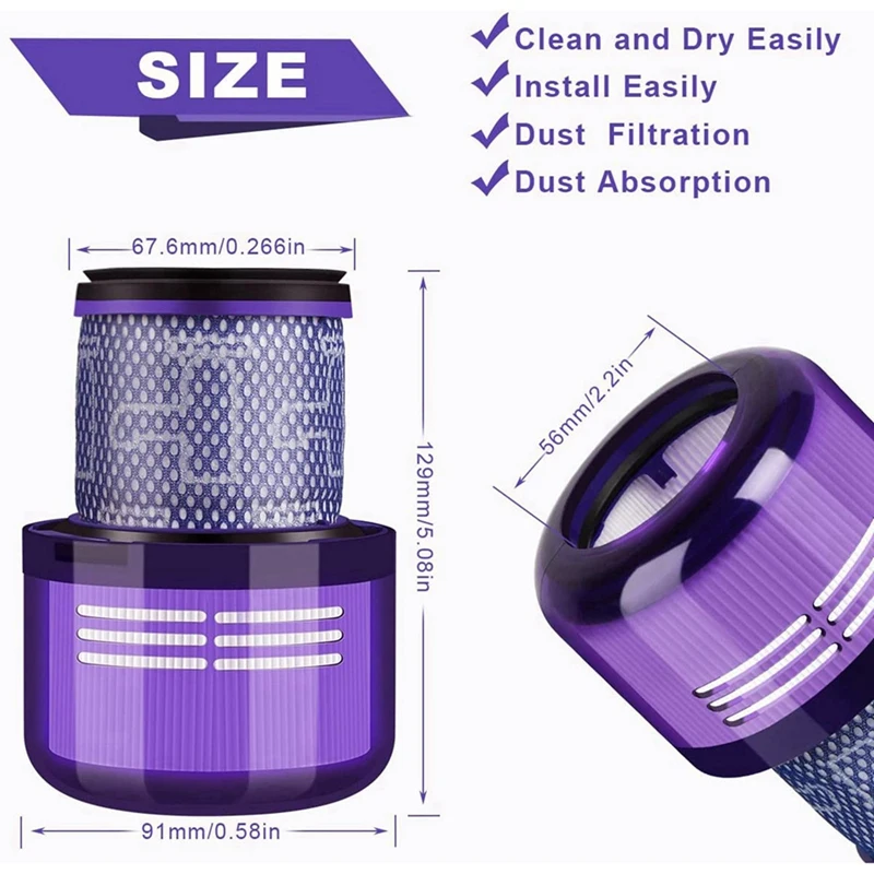 

2 шт., сменные фильтры для пылесоса Dyson V11 V15 SV14