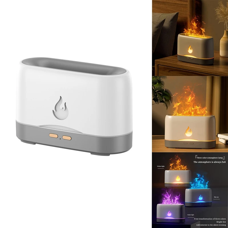 

1Set Flame Diffuser Ultra-Silent Cool Mist Humidifier Essential Oil Diffuser With Waterless Auto-Off Home B