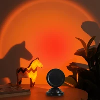 sunset projection lamp usb led rainbow projector night light atmosphere rainbow lamp for room decoration photography gifts