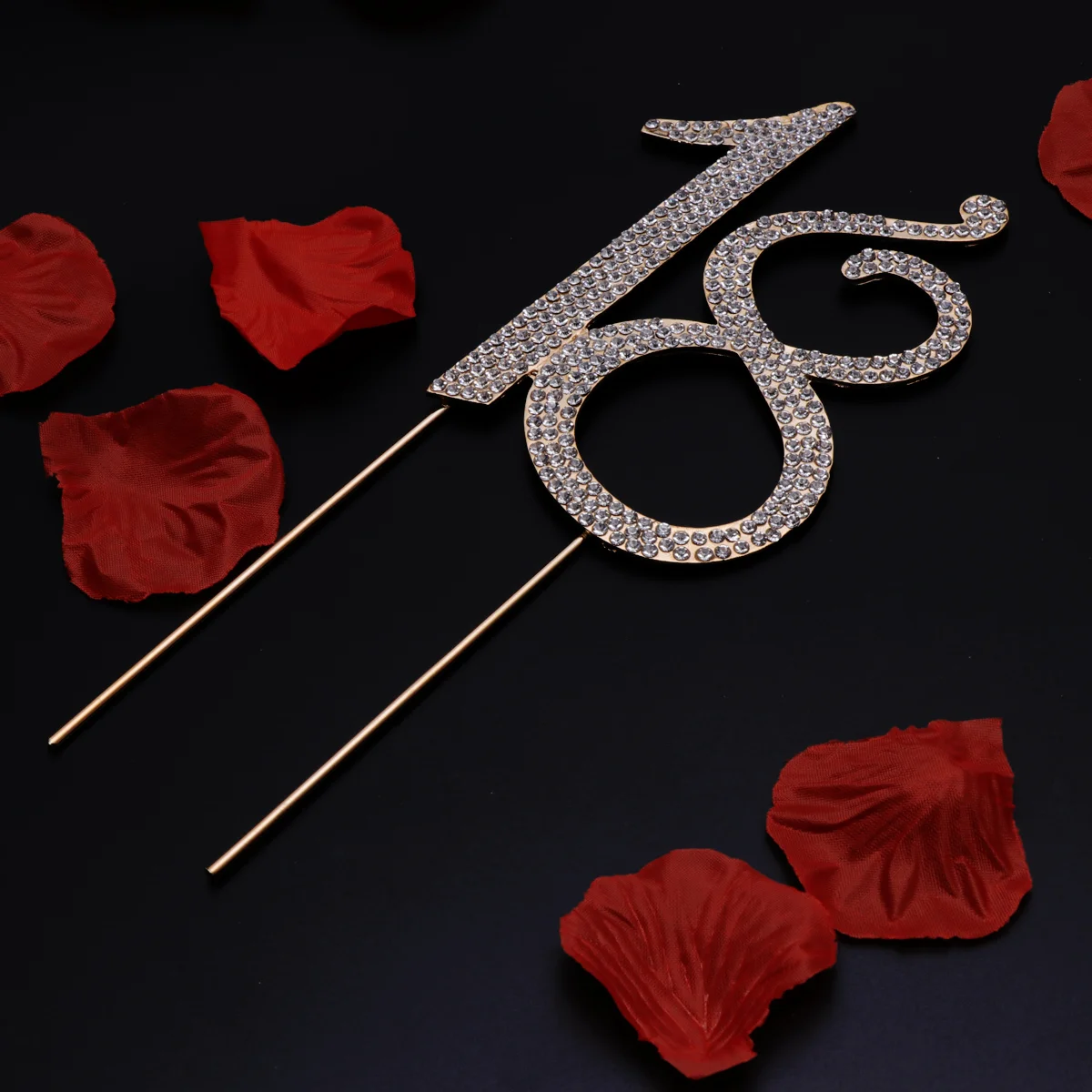 

Birthday Decor Cake Rhinestone Number Toppeer Toppers Cupcake 10Th Rhinstone Party 18Th Anniversarysparkly Years Crystal