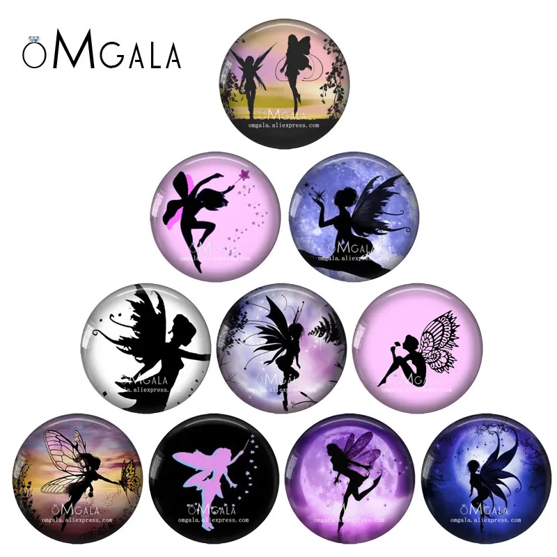 10 шт. круглые стеклянные кабошоны для девочек 12/18/20/25 мм ZB0948 |