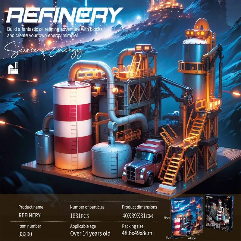 Новый MOC 33200 модель масла креативная заводская строительные блоки сборка